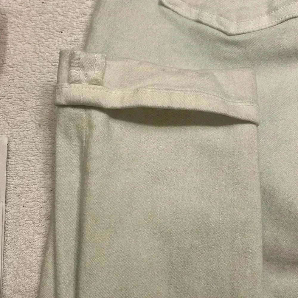 Hudson Tally Crop Skinny Woman Cuffed White Jean size 27 - Picture 11 of 11